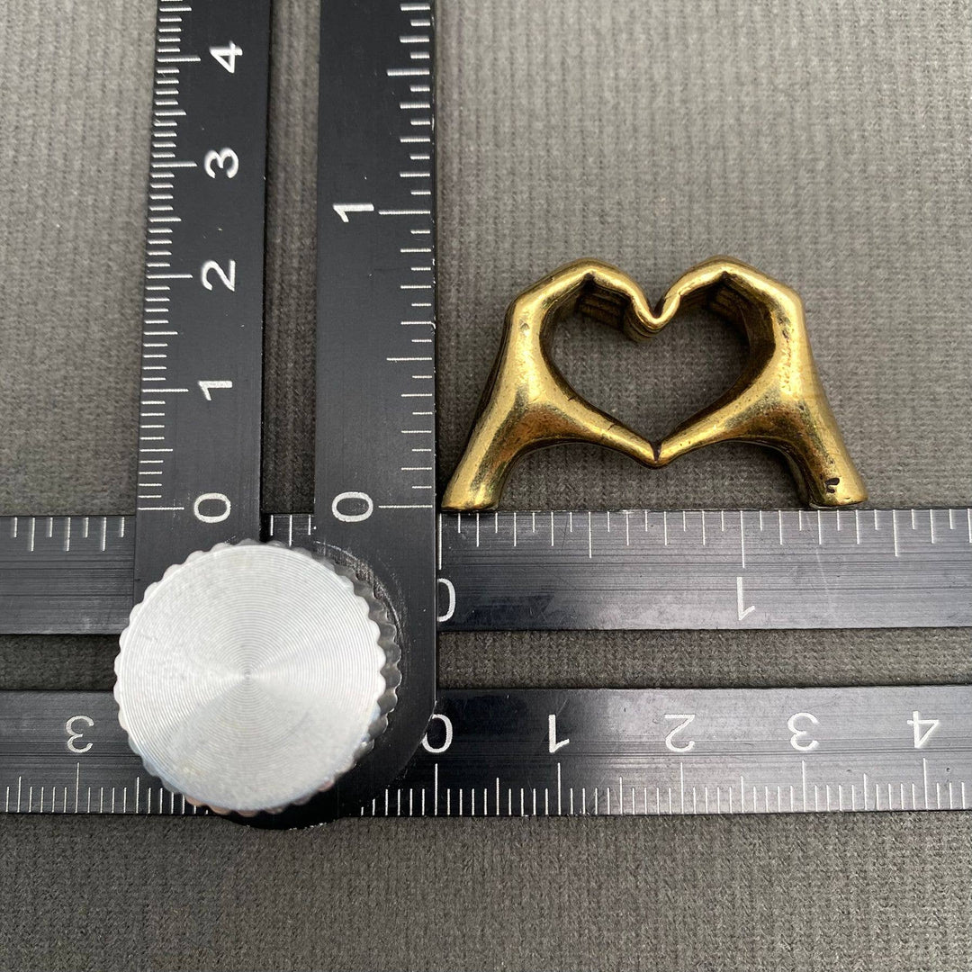 Brass Hand Heart Gesture Desktop Ornament