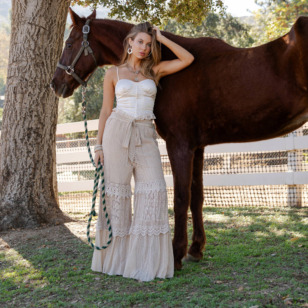 Desert Dream Cloud Pant Tiered Lace &amp; Net Trims