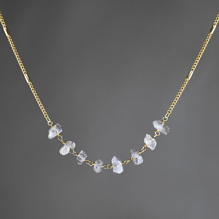 Stunning 8 Herkimer Diamond Necklace handmade boho crystal jewelry coastal spiritual healing