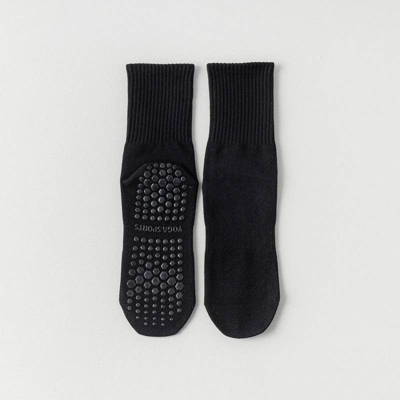Pink Solid Color Yoga Grip Socks for mindful movement and coastal studio wear