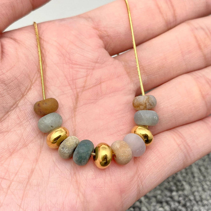 Natural Stone/Rock 18K Gold Plated Necklace