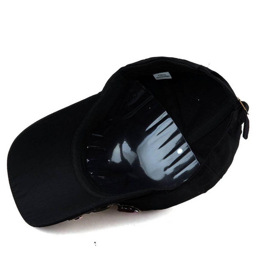Denim Rhinestone Baseball Cap