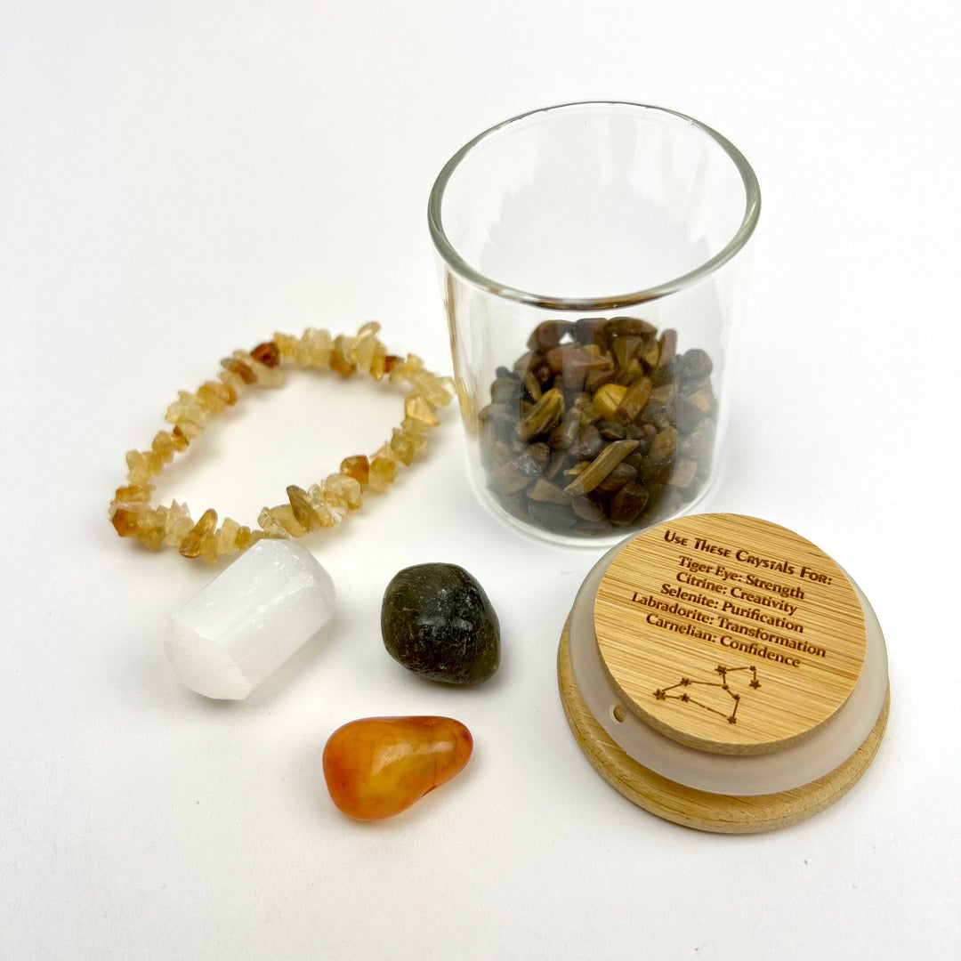 Zodiac Crystal Kit stretch bracelet with healing gemstones for your cosmic coastal soul