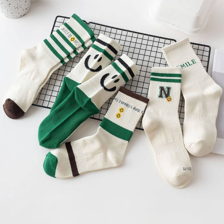 Smiley Crew Socks For Women