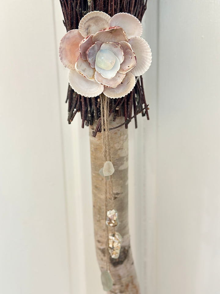 Birch Wood Witches Broom- 5ft | Opalite | Angels