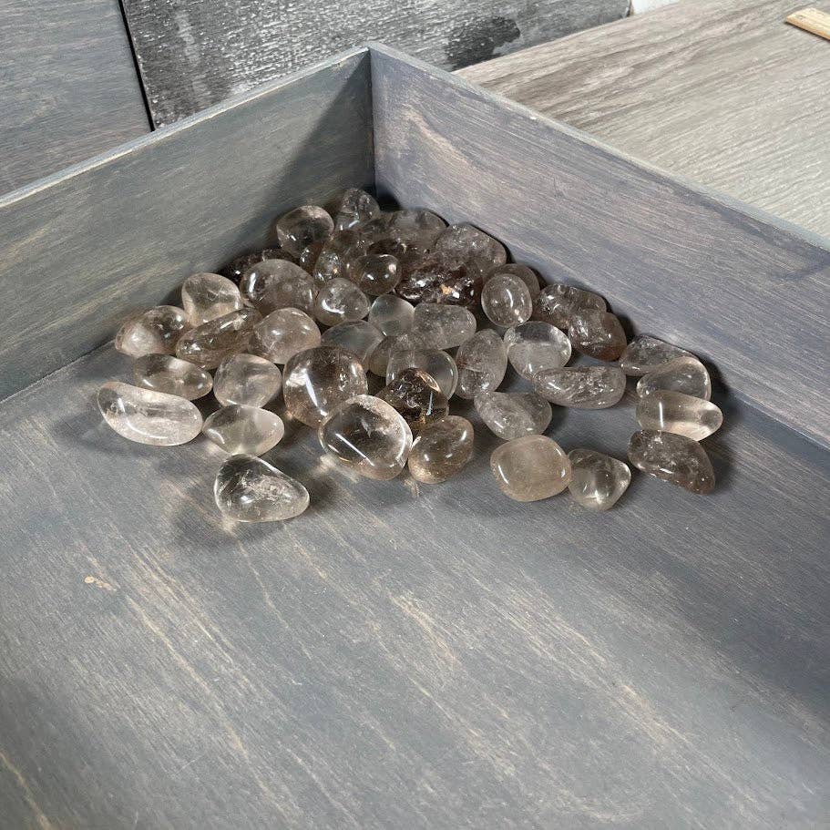 Smoky quartz tumbled stones one pound bulk wholesale for grounding and healing energy
