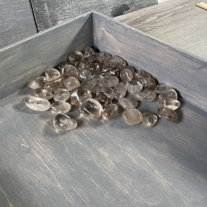 Smoky quartz tumbled stones one pound bulk wholesale for grounding and healing energy