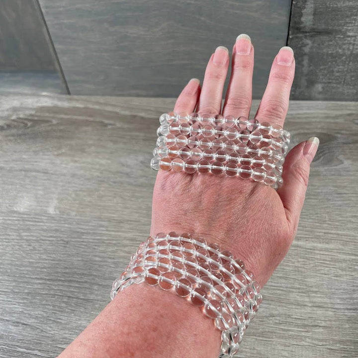 Healing Crystal Bracelets 8mm round gemstone stretch bracelet boho coastal spiritual jewelry