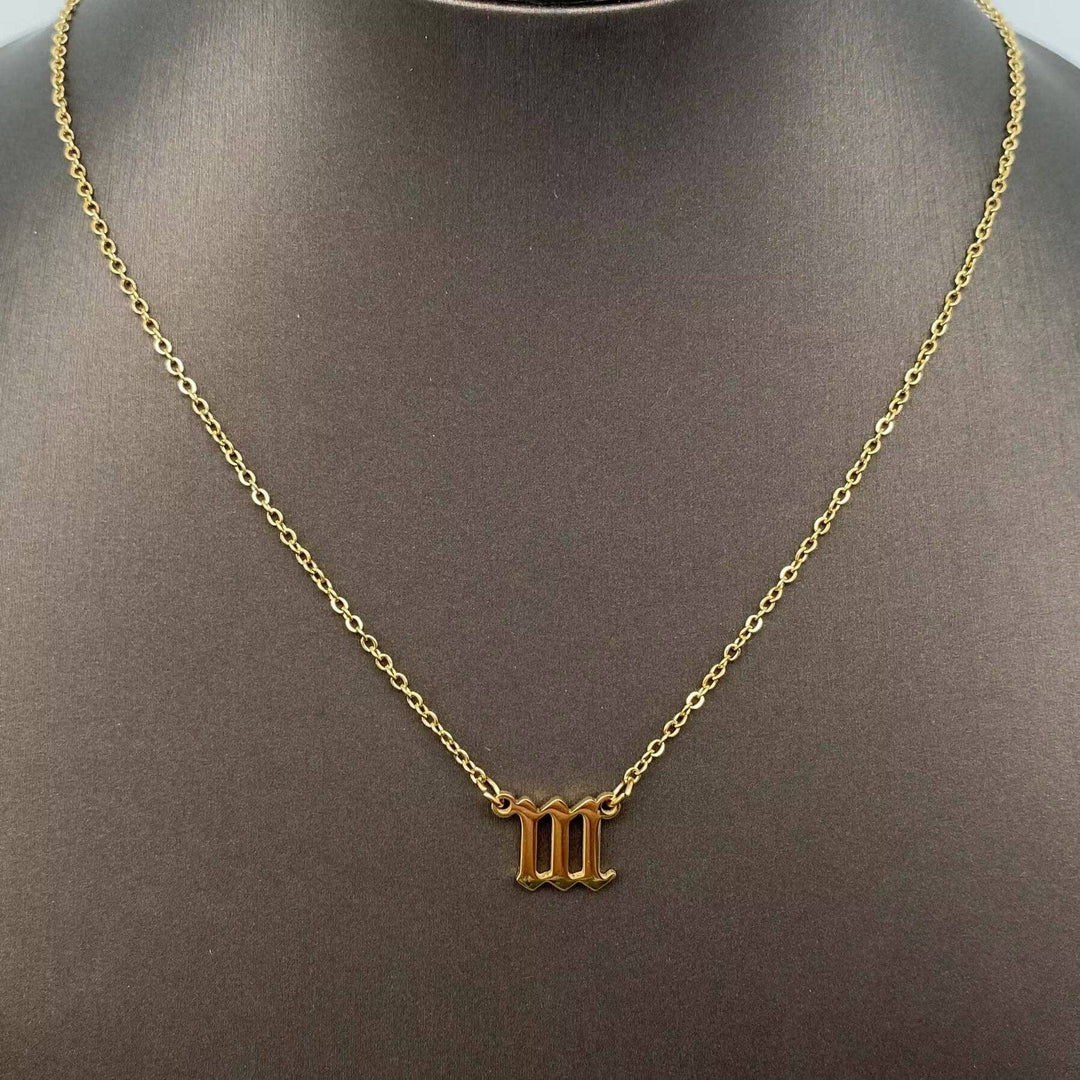18K gold plated Lucky Angel Numbers pendant necklace for coastal spiritual souls
