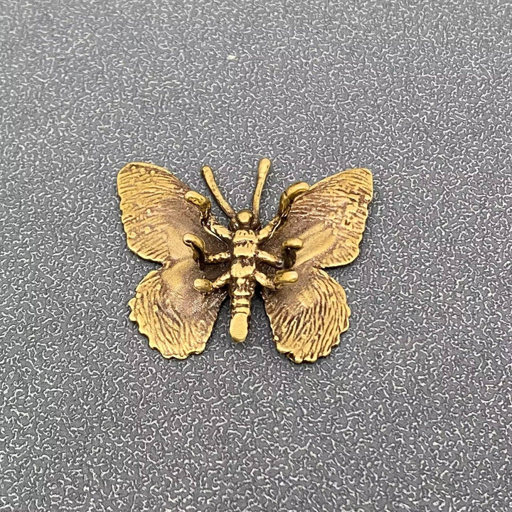 Vintage brass butterfly desktop ornaments symbolizing transformation for a coastal sacred space