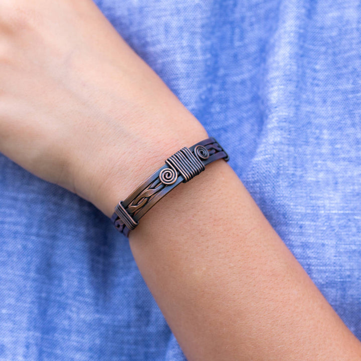 Solid Copper Unisex Adjustable Cuff