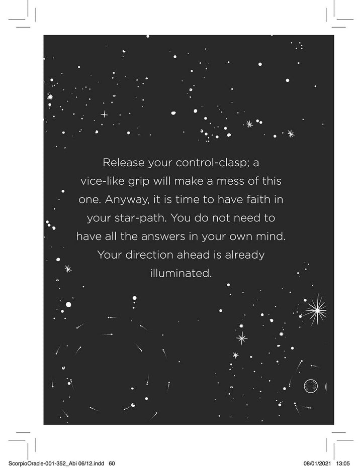 Scorpio Oracle hardback book offering cosmic guidance and instant answers from your soul