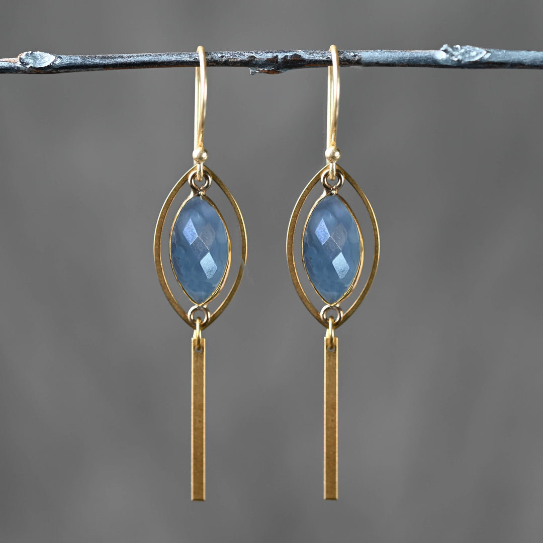 Brass Marquise w/ Marquise Semi Precious