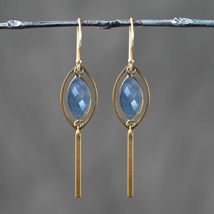 Brass Marquise w/ Marquise Semi Precious