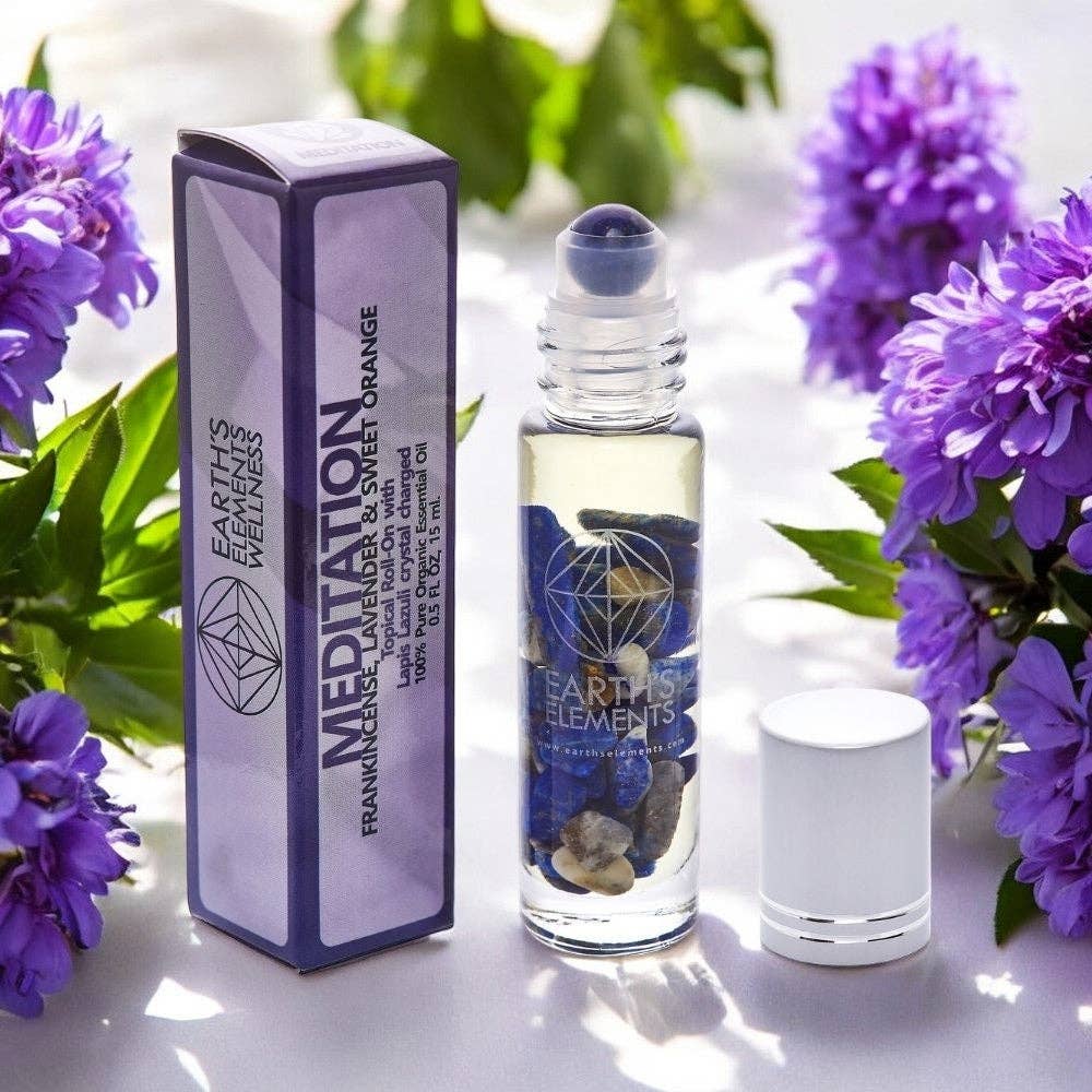 Organic Essential Oil Crystal Roll-On | Meditation