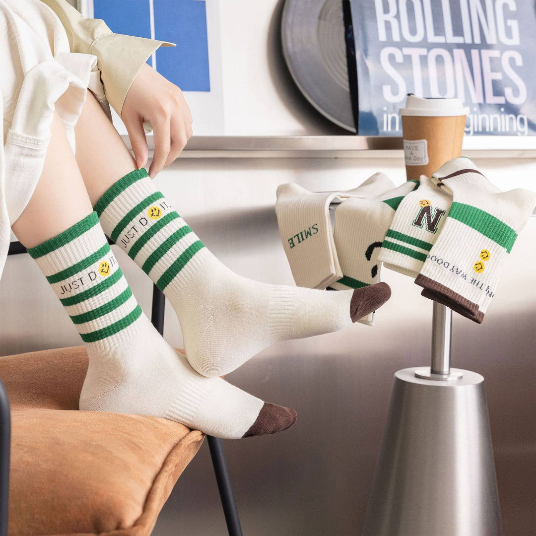 Smiley Crew Socks For Women