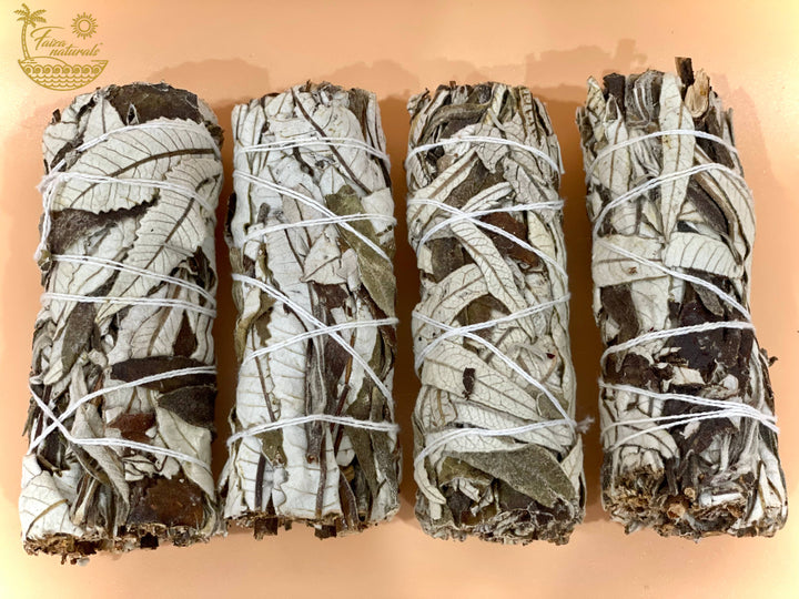 Handcrafted Yerba Santa and White Sage Bundles for coastal cleansing and spiritual ritual