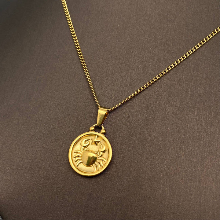 Coin Zodiac 18K Gold Plated SS Necklace
