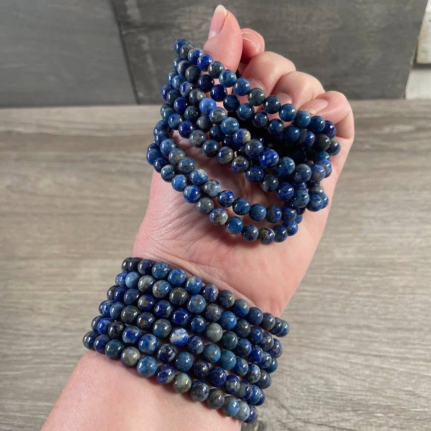 Healing crystal bracelets 6mm round stackable stretch gemstone boho coastal spiritual jewelry