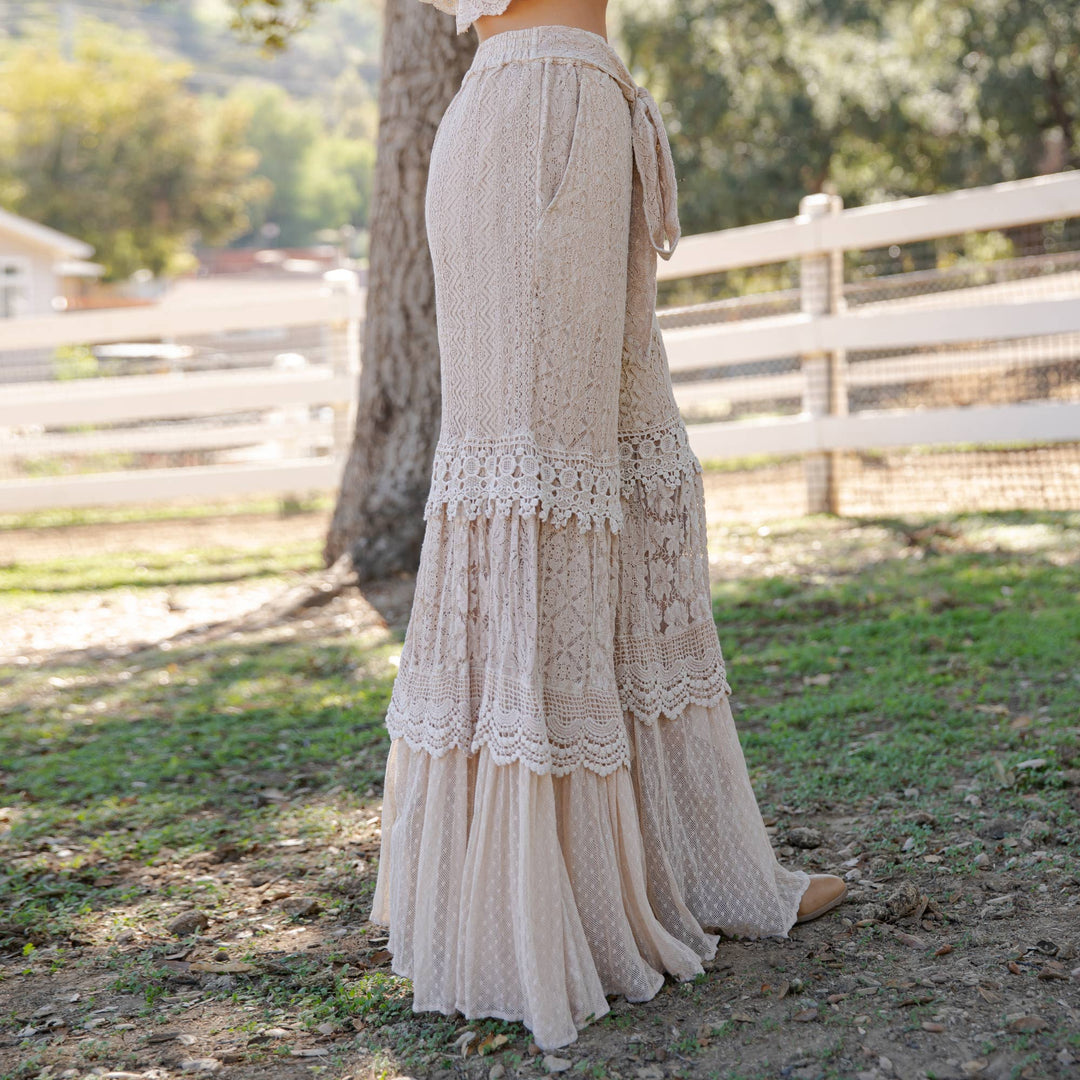 Desert Dream Cloud Pant Tiered Lace &amp; Net Trims