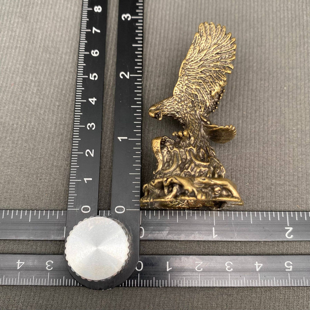 Brass eagle spreading its wings desktop ornament handcrafted boho spiritual decor
