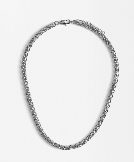 Rope Spiga Necklace Stainless Steel  14K Gold. Waterproof