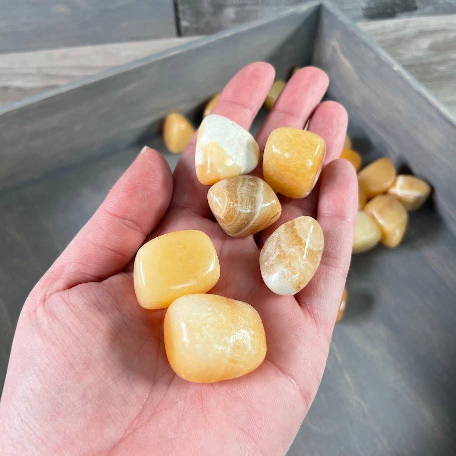 Tumbled Orange Calcite Healing Crystals