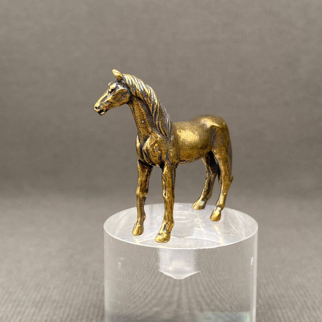 Brass Horse Decoration Desktop Ornament handcrafted boho spiritual decor for intuition and grounding