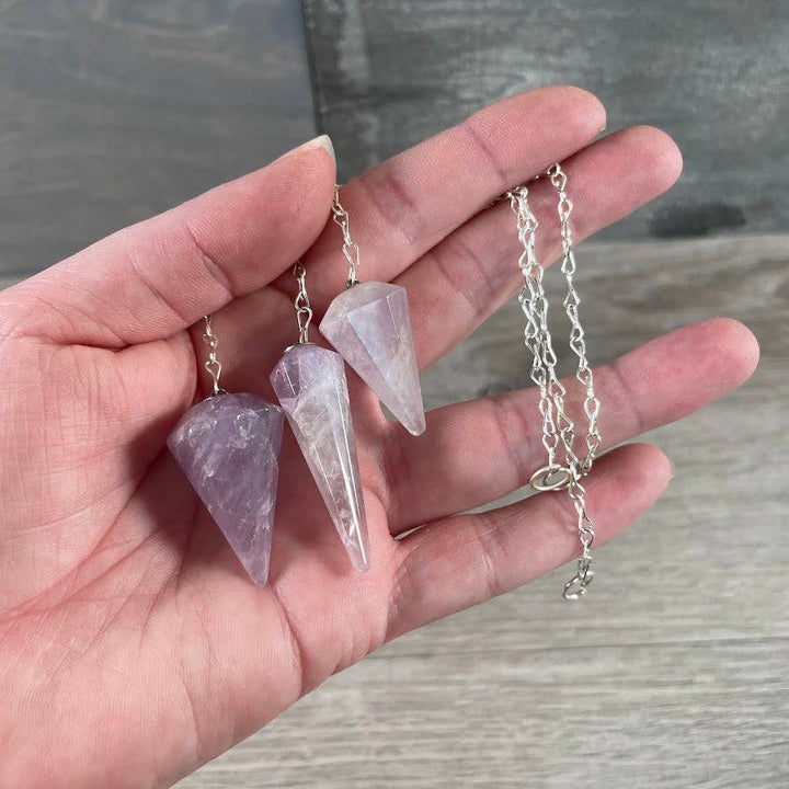 Natural gemstone pendulums for divination and intuitive healing rituals at Anchored Soul