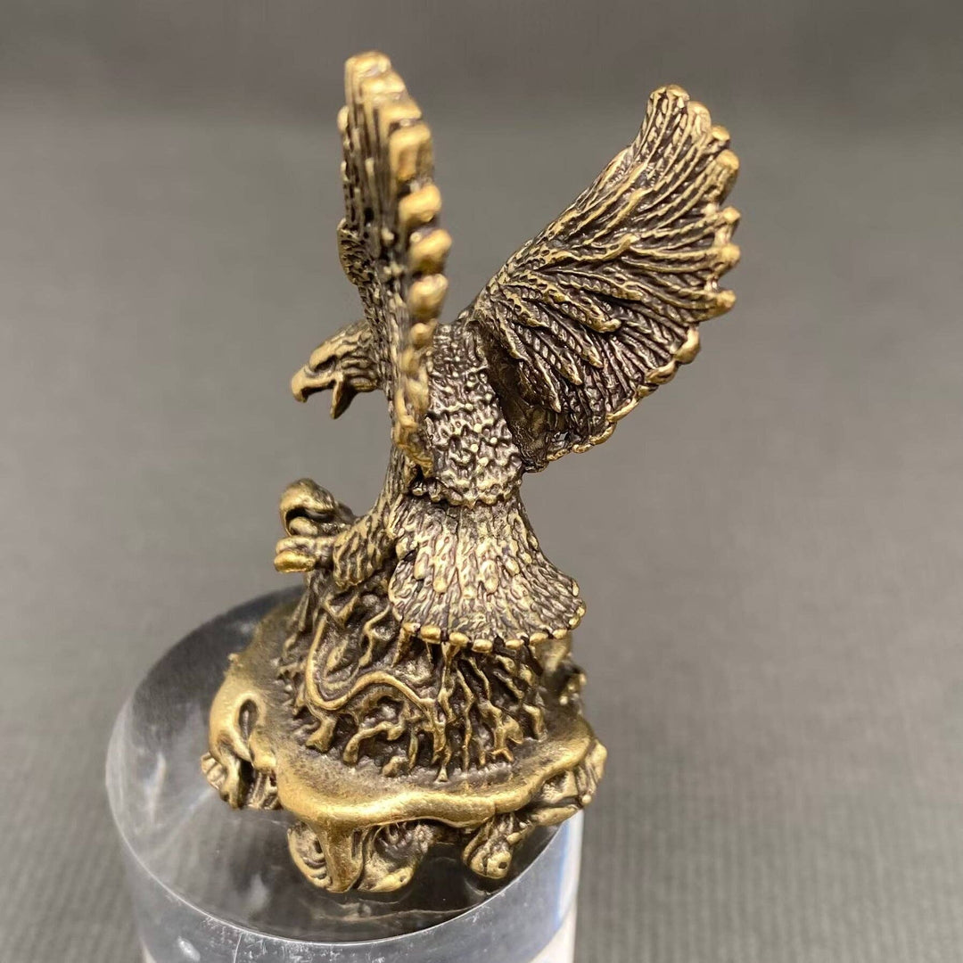 Brass Eagle Spreading Its Wings desktop ornament symbolizing wisdom and intentional living