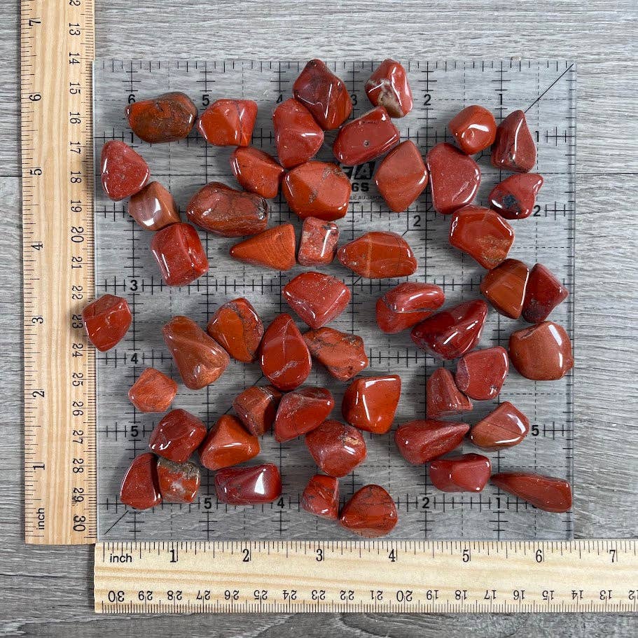 Red Jasper Tumbled Stones bulk lot for grounding crystal healing and altar decor