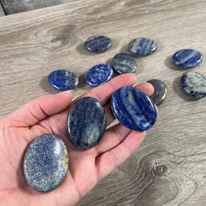 Gemstone Palm Stones 45mm smooth healing crystals for meditation grounding and coastal wellness