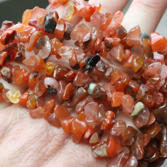 Healing Crystal Chip Bracelets with amethyst and rose quartz for coastal boho style