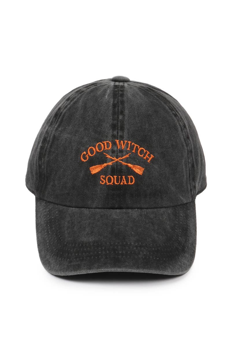 Good Witch Squad Embroidered Baseball Cap with coastal boho spiritual style vibes