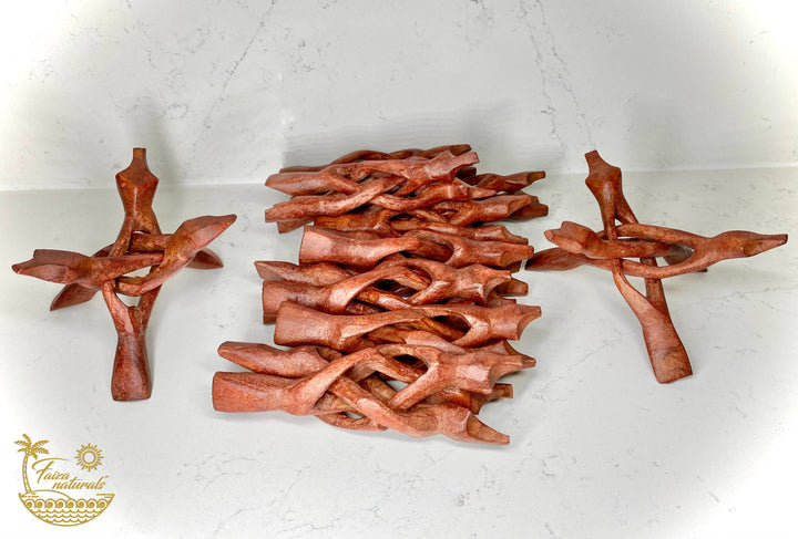 Wooden tripod stand for abalone smudge bowls natural altar tool boho home