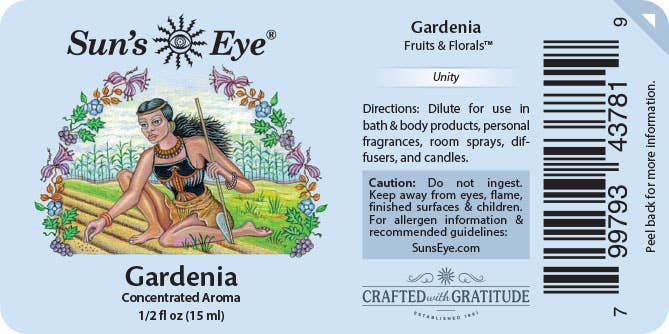Gardenia Essential Oil small bottle with floral coastal boho aromatherapy vibes