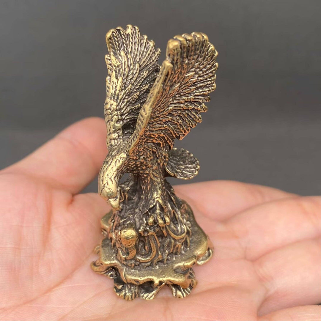 Brass Eagle Spreading Its Wings desktop ornament symbolizing freedom wisdom and intentional living