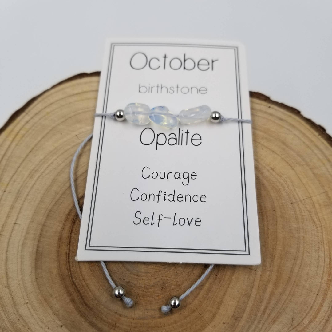 Handmade May Birthday Stone Green Aventurine natural stone bracelet with gift card