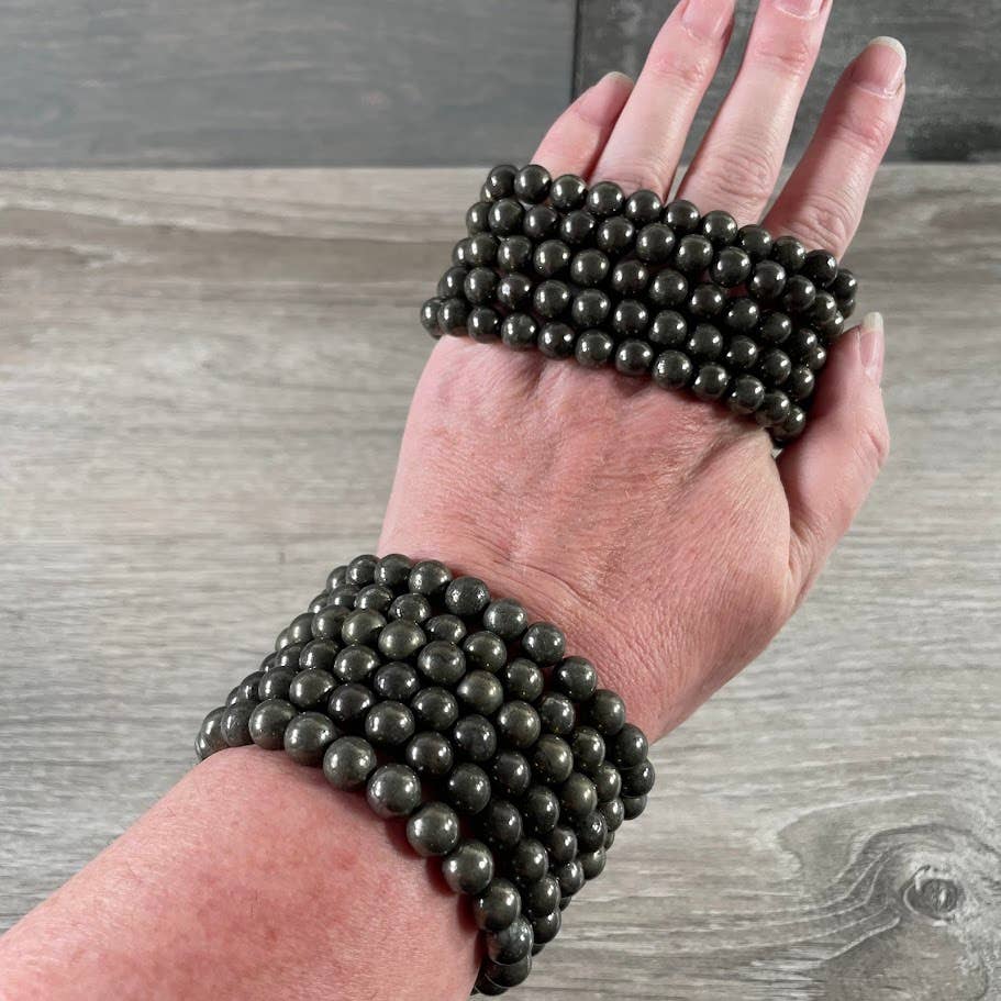 Healing Crystal Bracelets 8mm round gemstone stretch bracelet for coastal boho style