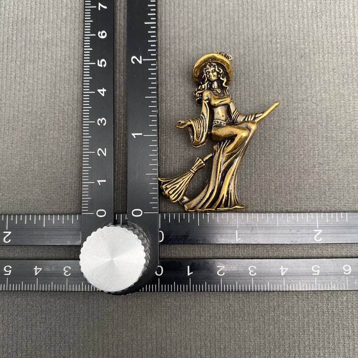 Brass Witch Decoration Ornament