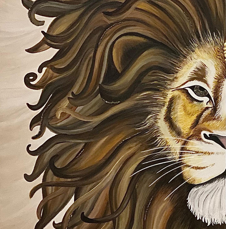 LIMITED EDITION Lion/Sunflower PRINT image 3