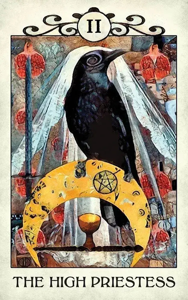 Crow Tarot 78 card deck by Margaux Jones with rider-waite inspired artwork