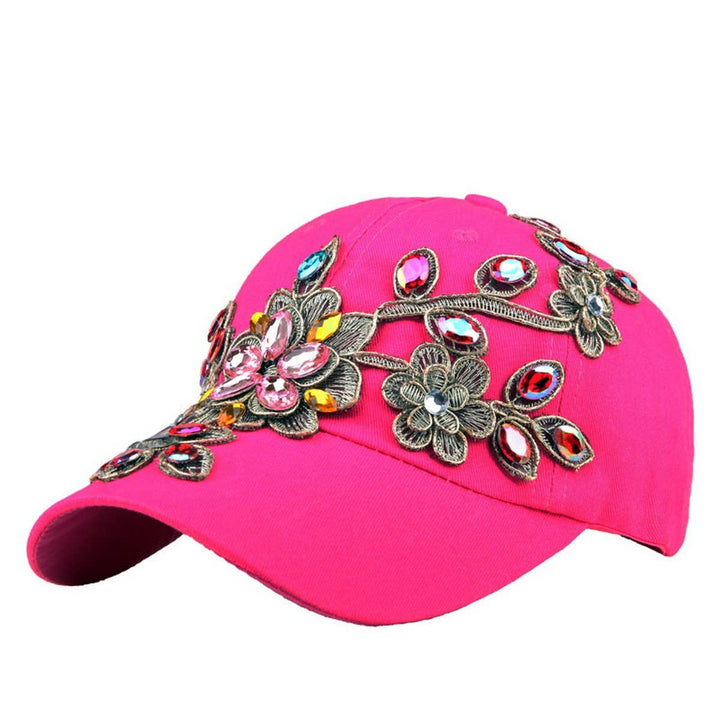 Denim Rhinestone Baseball Cap