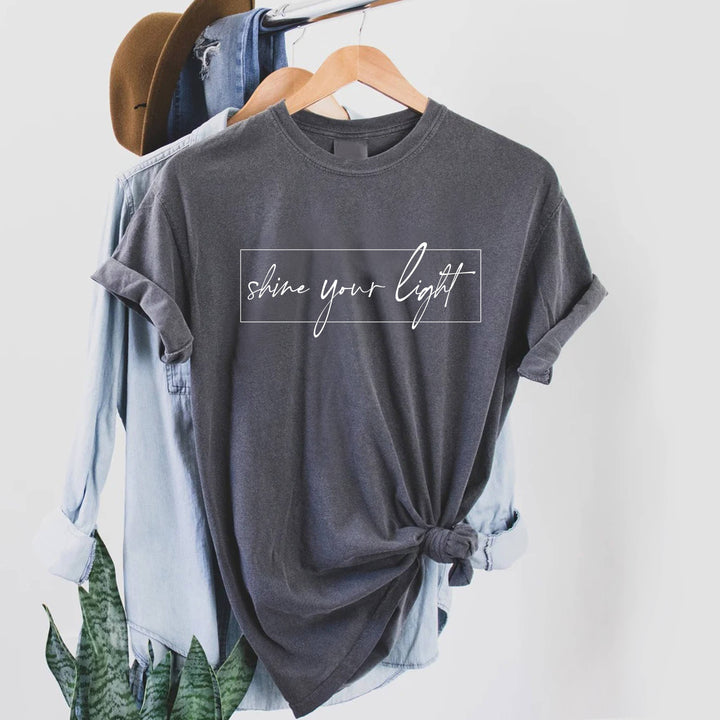 Shine Your Light Cursive Typography Women&