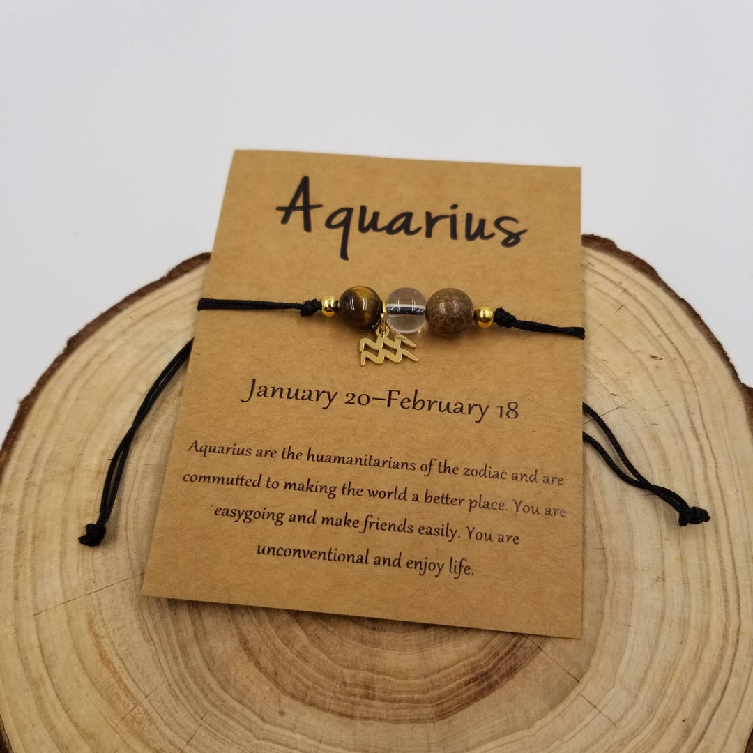 Chakra Zodiac Bracelet with charm and card for every coastal soul sign