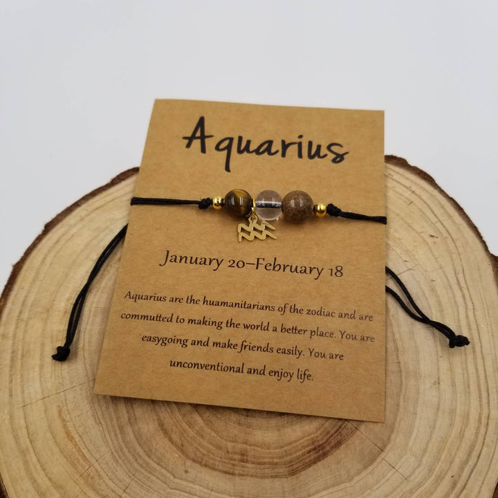 Chakra Zodiac Bracelet with charm and card for every coastal soul sign