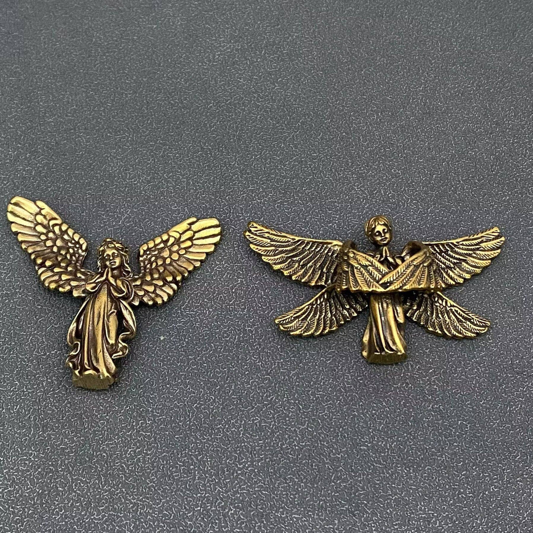 Brass Angel Statue Crafts Desktop Ornaments Decoration