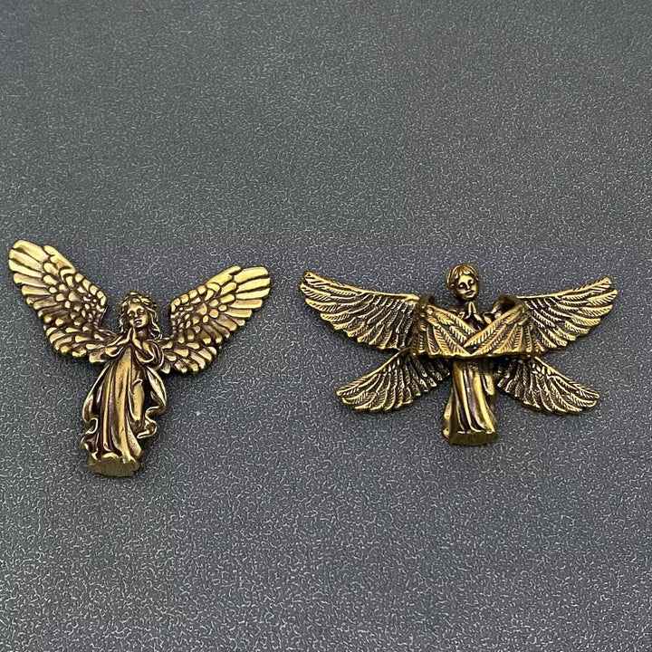 Brass Angel Statue Crafts Desktop Ornaments Decoration