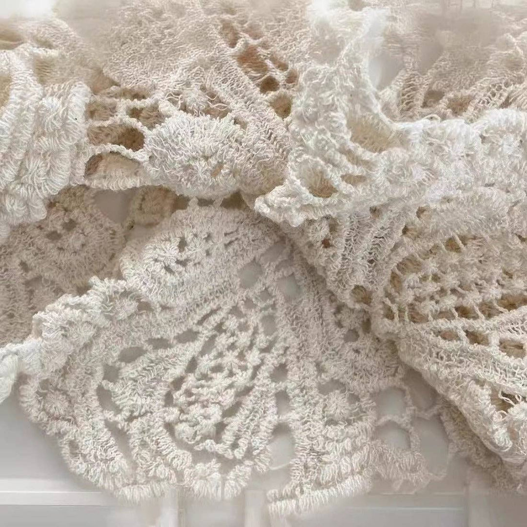 Crochet Hollow-Out Pullover Top with open stitch detail for effortless boho coastal style