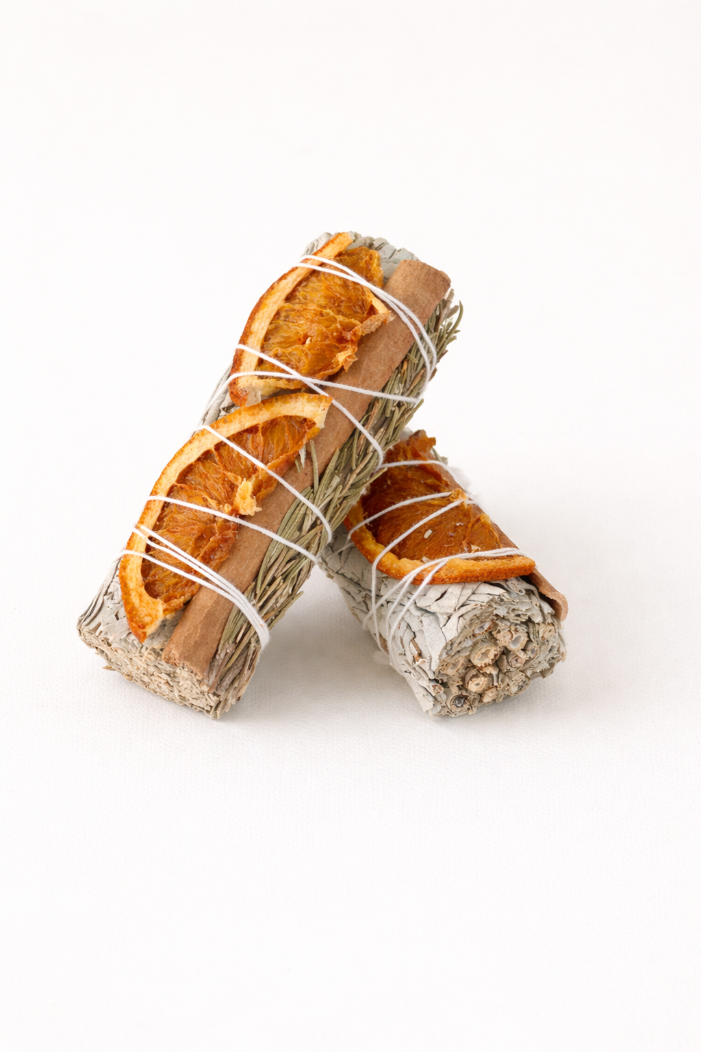White Sage w/ Orange, Cinnamon &amp; Rosemary Smudge Sticks